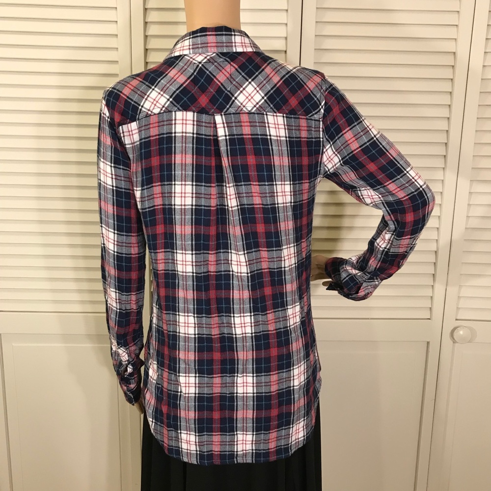 Rails Red, White & Blue Plaid Button Up Shirt Sma… - image 6